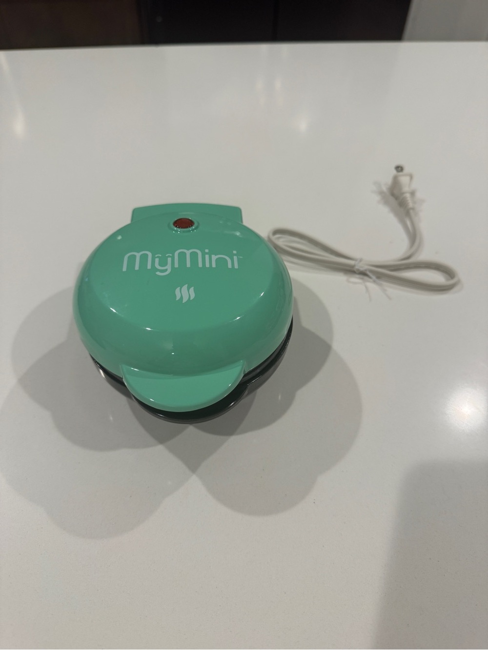 Green Mini Waffle Maker - Compact Countertop Appliance